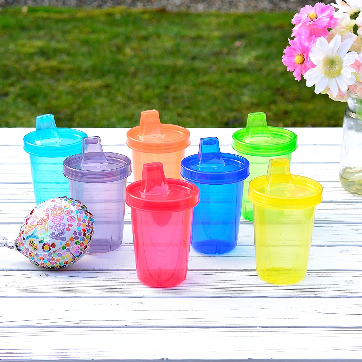 7 Pack Kids Sippy Cups, Spill Proof Sippy Cups for Infant, Kids, Toddl –  Culbea